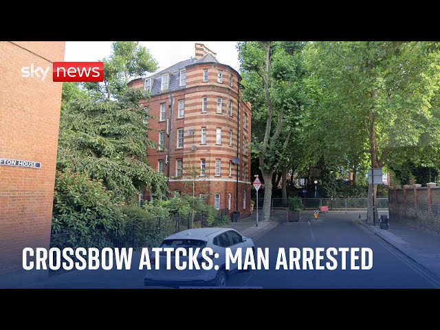 Man arrested over crossbow attacks in London