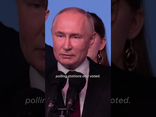 ⁣Vladimir Putin wins Russian election, critics ask about Alexei Navalny #Shorts