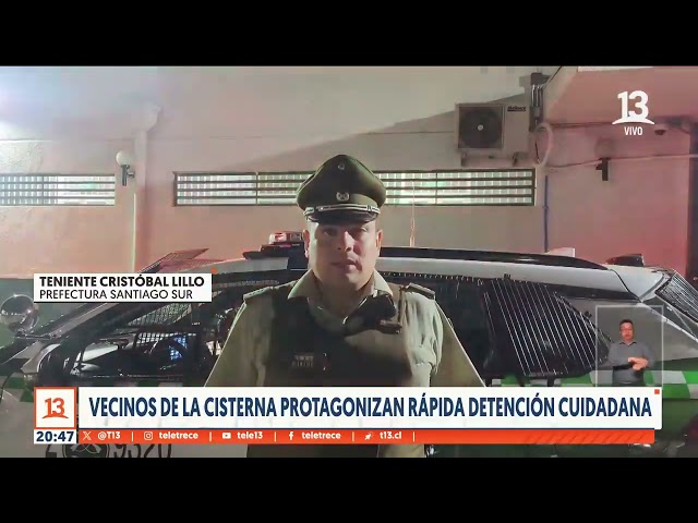 Vecinos de La Cisterna protagonizan rápida detención ciudadana