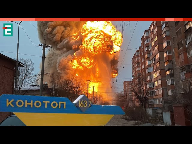 ⁣ ПОТУЖНІ ВИБУХИ В КОНОТОПІ  Росіяни завдали ракетного удару ❗️ Нальоти окупантів на Сумщині