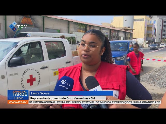 ⁣Sal: Cruz Vermelha reforça voluntariado juvenil e entrega donativos angariados pela TRG