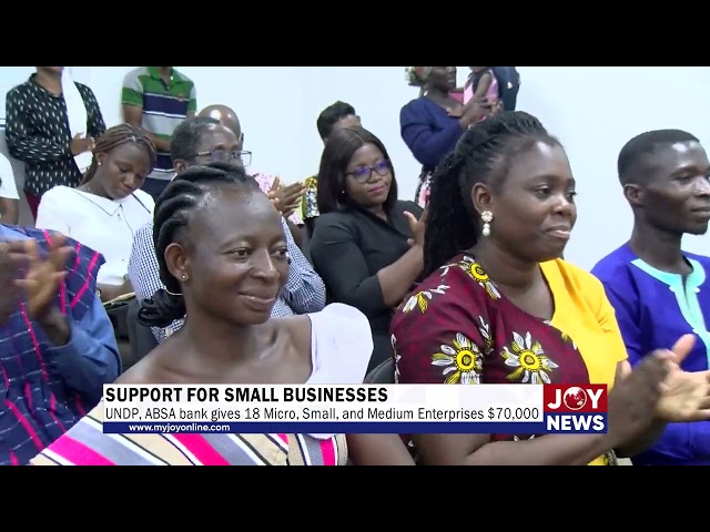 ⁣Support for small businesses: UNDP, ABSA bank gives 18 Micro, Small, and Medium Enterprises $70,000