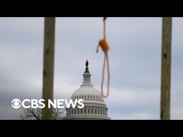 Video shows people suspected of erecting noose, gallows before Jan. 6 attack