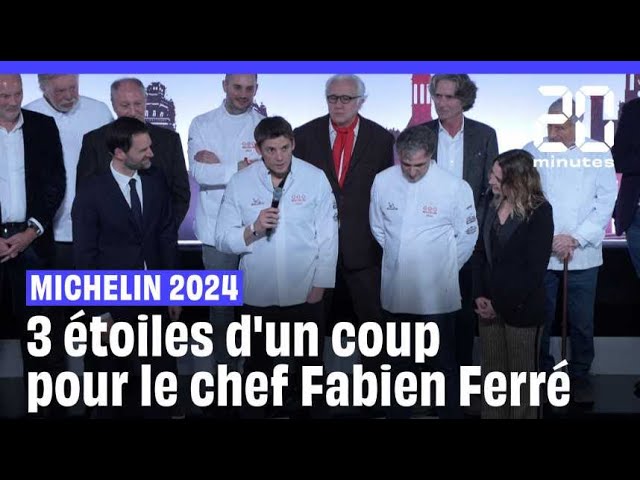 ⁣Michelin 2024: À 35 ans, Fabien Ferré devient le plus jeune chef français triplement étoilé #shorts