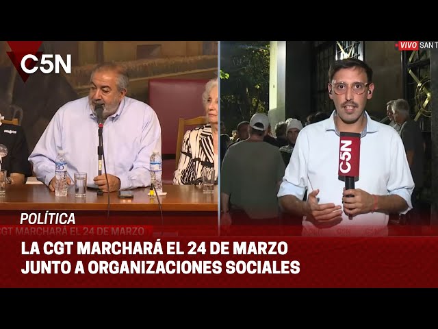 La CGT convocó a marchar el 24 DE MARZO junto a las organizaciones de DERECHOS HUMANOS