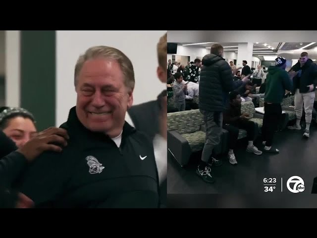 Michigan State's Tom Izzo emotional as Spartans get into 26th straight NCAA Tournament