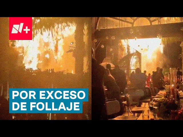 Lujosa boda acaba frustrada por brutal incendio en San Miguel de Allende - N+