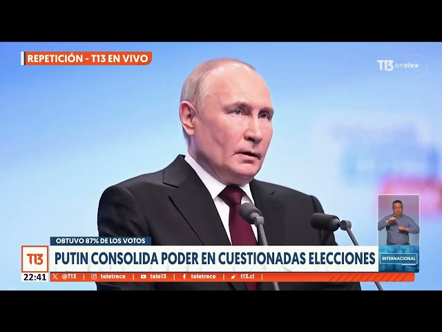 Putin consolida poder en cuestionadas elecciones