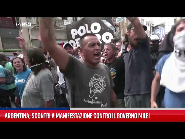 Argentina, scontri a manifestazione contro il governo Milei