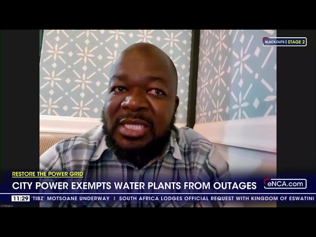 City Power exempts water plants from outages