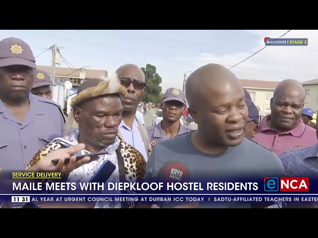 ⁣Service Delivery | Maile meets with Diepkloof Hostel residents