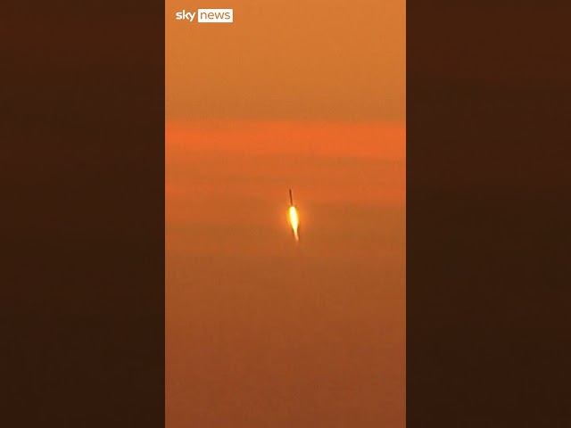 News chopper catches SpaceX launch