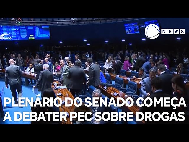 Plenário do Senado começa a debater PEC sobre drogas