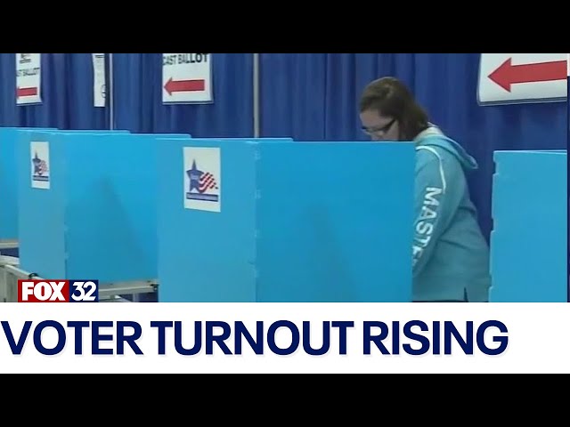 Voter turnout on the rise in Cook County before polls close