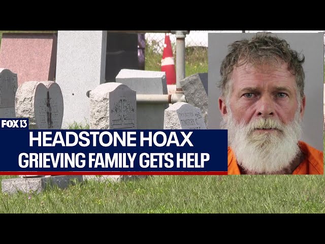 Grieving Florida family gets help after headstone hoax