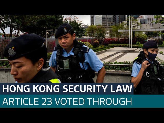 Hong Kong security law Article 23 voted through | ITV News