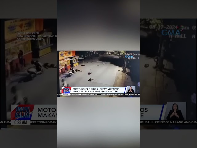 Motorcycle rider sa Lapu-Lapu City, Cebu patay matapos sumalpok sa isang kotse #shorts |Unang Balita