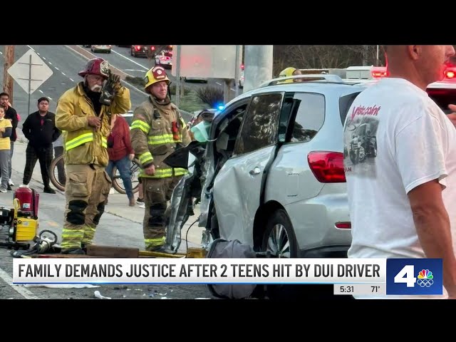 Family demands justice after 2 teens hit by DUI driver