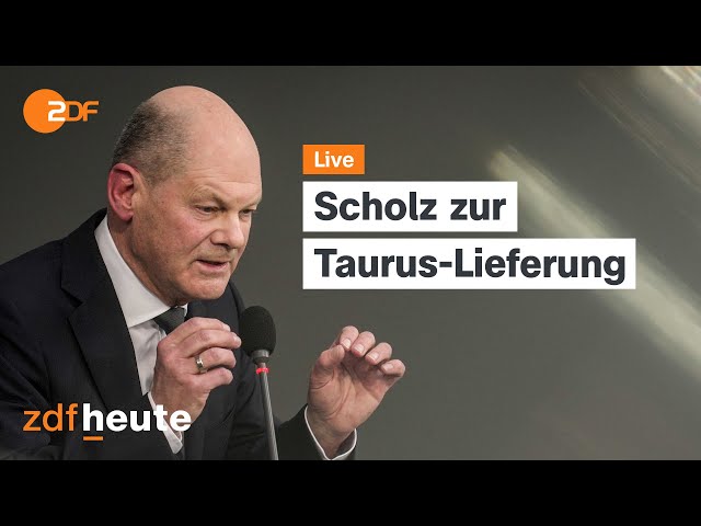 ⁣Taurus-Streit: Kanzler Scholz gibt Regierungserklärung | heute im Parlament