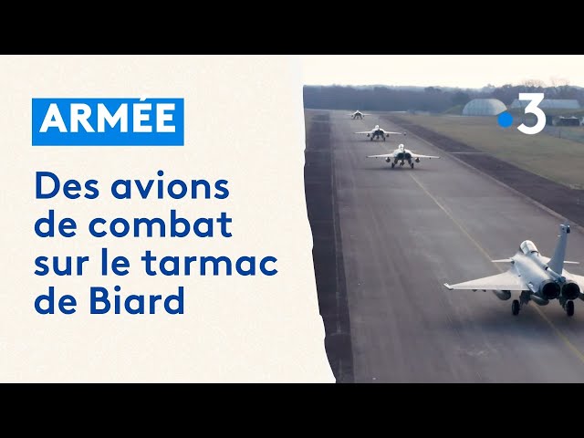 Armées : des avions de combat sur le tarmac de Biard