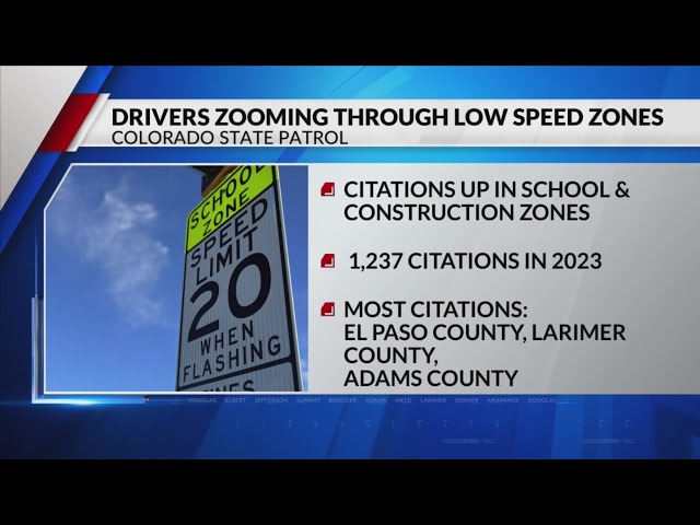 Speeding tickets in school, construction zones rise