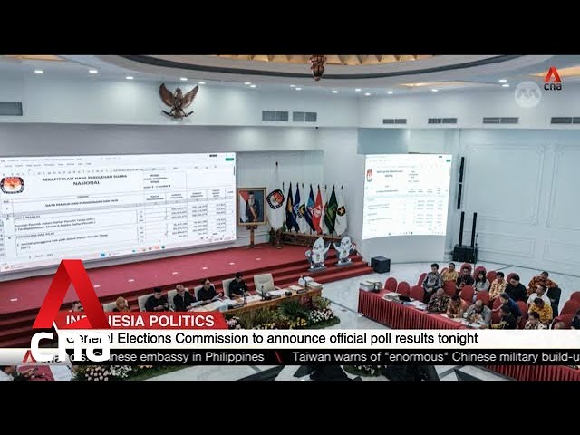 Tightened security as Indonesia's election commission to announce official results by today