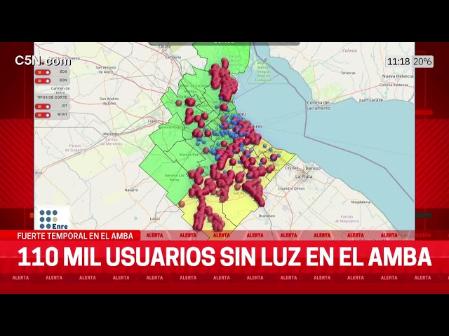 CORTES de ENERGÍA: MILES de USUARIOS SIN LUZ en el AMBA