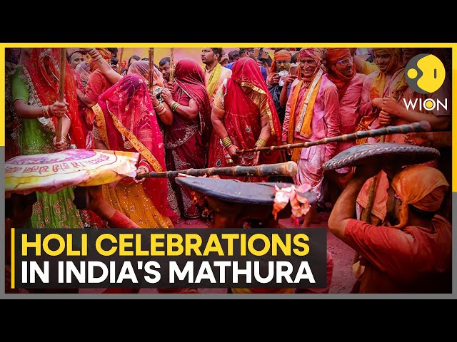 Holi 2024: Devotees throw colours, followers on each others at Mathura | WION