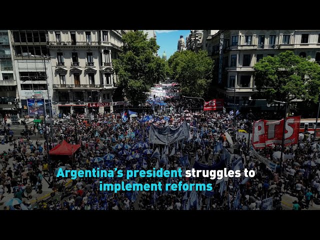 Argentina’s president struggles to implement reforms