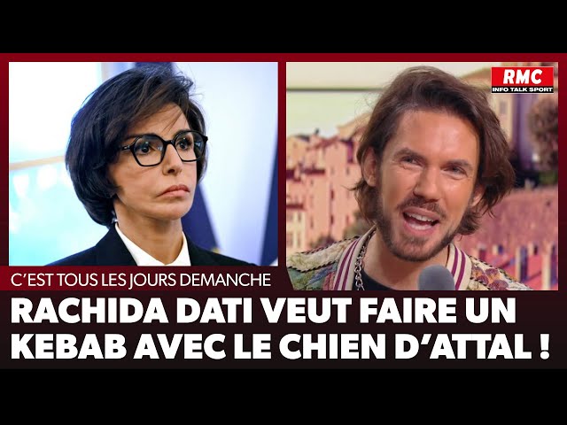 ⁣Arnaud Demanche : Rachida Dati veut faire un kebab avec le chien d'Attal !