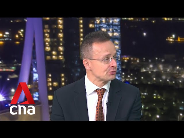 Hungary's Foreign Minister Péter Szijjártó speaks about EU, NATO and Russia-Ukraine war