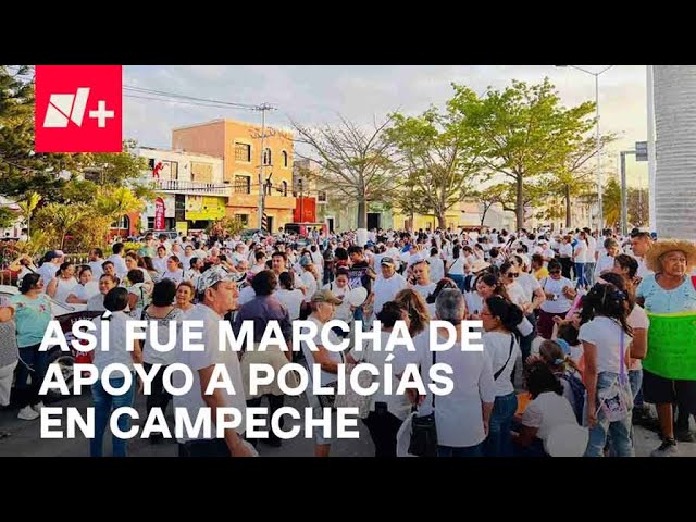 Huelga de policías en Campeche; Así fue marcha de apoyo - En Punto