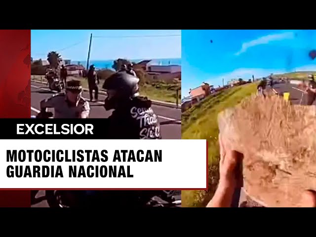 Motociclistas agreden a elementos de la Guardia Nacional en la carretera Ensenada – Tijuana