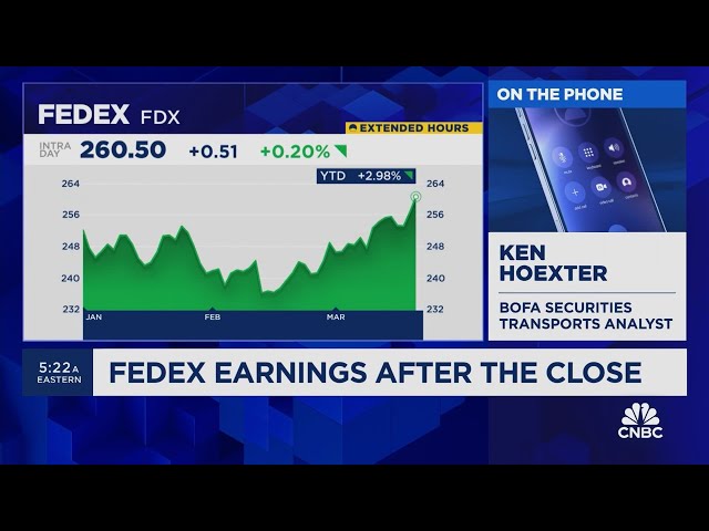 Expect to see continued pressure from FedEx's results, says Ken Hoexter