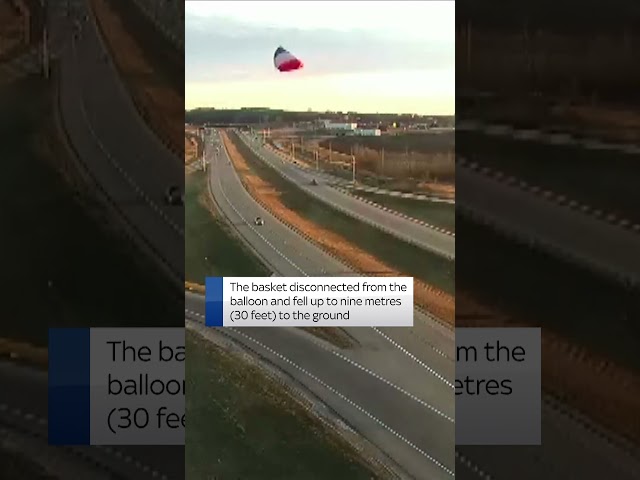 Hot air balloon crashes into power lines