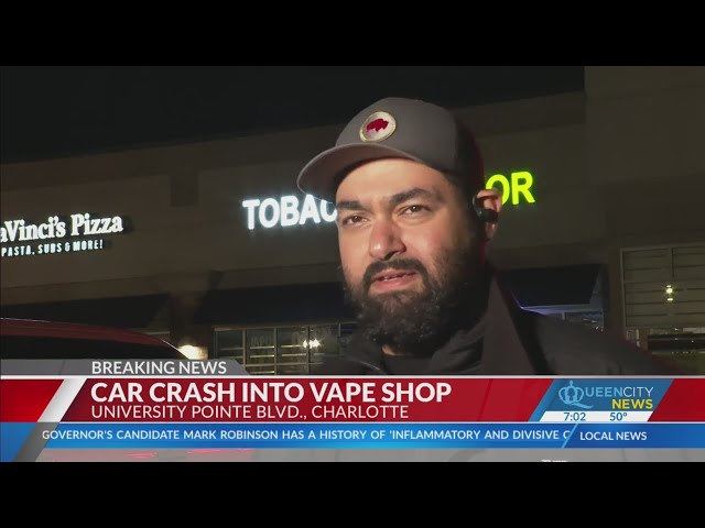 Owner: Kids slammed car into vape shop, stole product