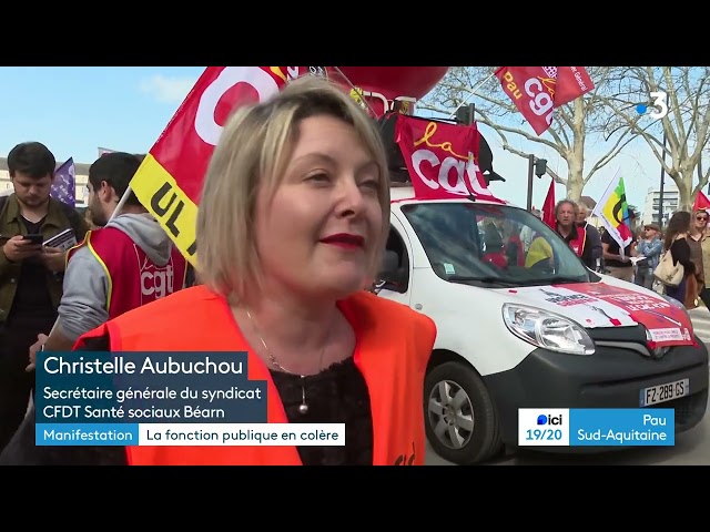 Pau : grève fonction publique le Mardi 19 Mars.