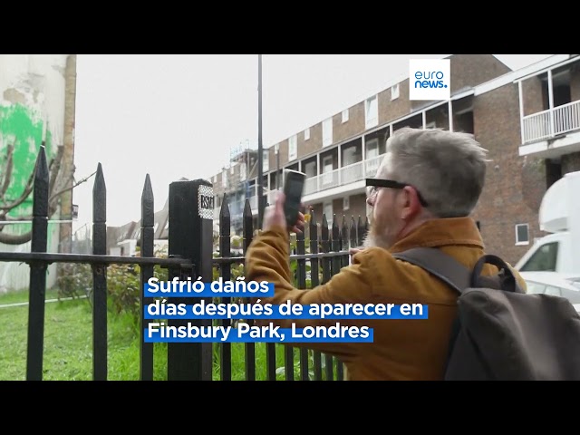 Dañan con pintura blanca el último mural de Banksy en Londres