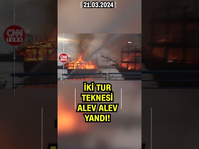 ⁣Antalya'da Büyük Yangın: 2 Tekne Böyle Yandı... #Shorts