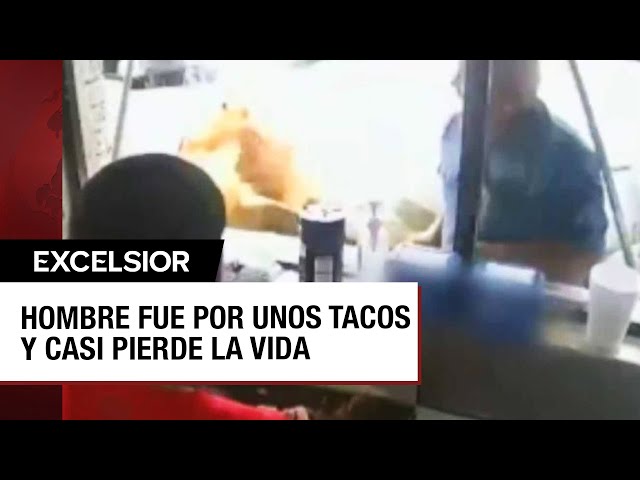 ¡Milagro! Hombre se salva de morir arrollado mientras esperaba sus tacos