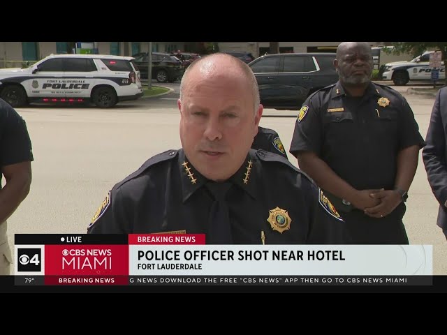 Fort Lauderdale Police Chief Schultz gave update on hotel shooting that injured officer