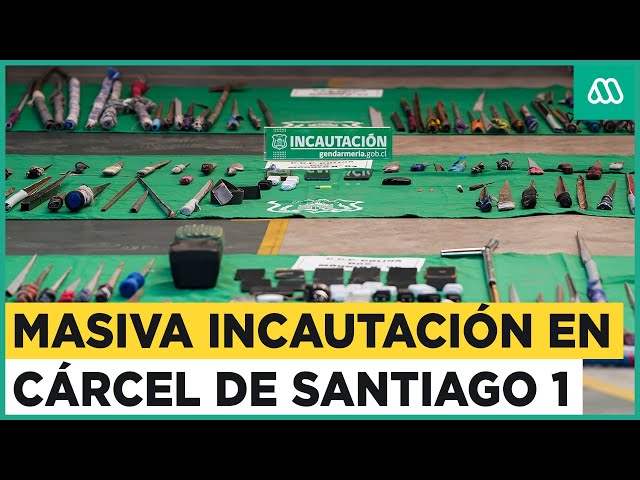 ⁣Gran decomiso en cárcel de Santiago 1: Incautan armas y drogas en operativo