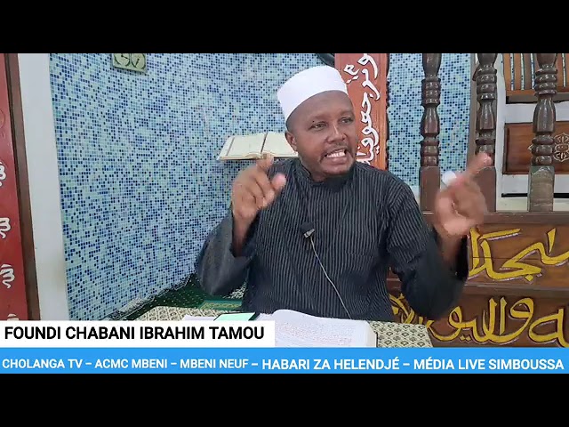 DEMBENI MBADJINI OUEST: Dars avec Foundi Chabani Ibrahim Tamou J+10 #RAMADAN2024