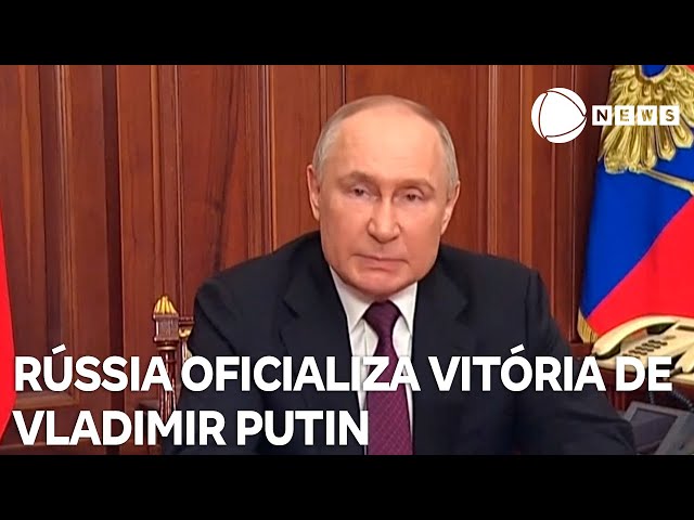 Rússia oficializa vitória do presidente Vladimir Putin