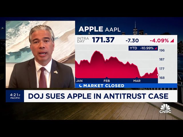 California AG Rob Bonta talks the DOJ's antitrust lawsuit against Apple