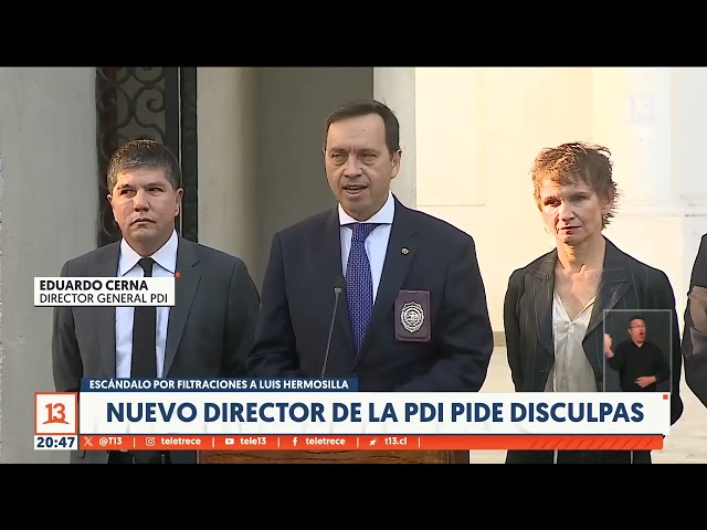 ⁣Nuevo director de la PDI pide disculpas tras escándalo por filtraciones a Luis Hermosilla