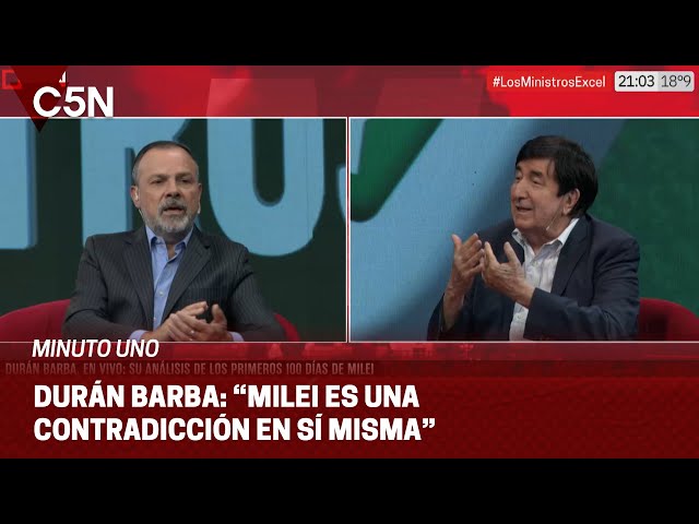 DURÁN BARBA, mano a mano con GUSTAVO SYLVESTRE en MINUTO UNO