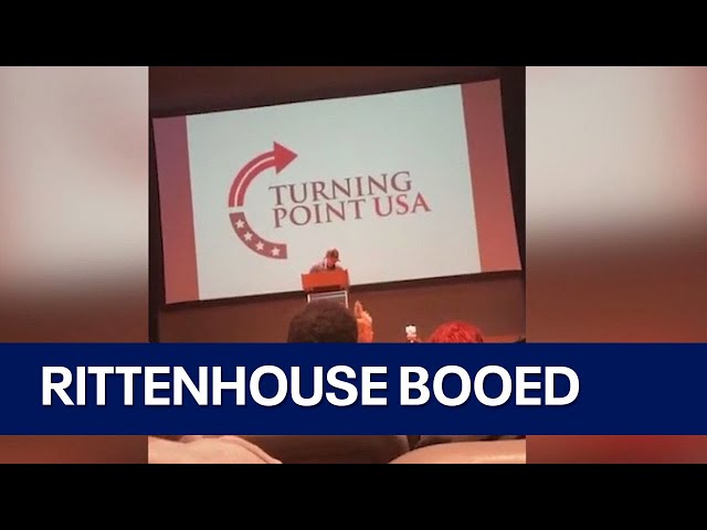 ⁣Kyle Rittenhouse booed off stage at Memphis University