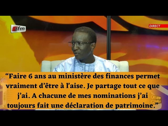 “Faire 6 ans au ministère des finances permet vraiment d’être à l'aise, j'ai tjrs fait ma 