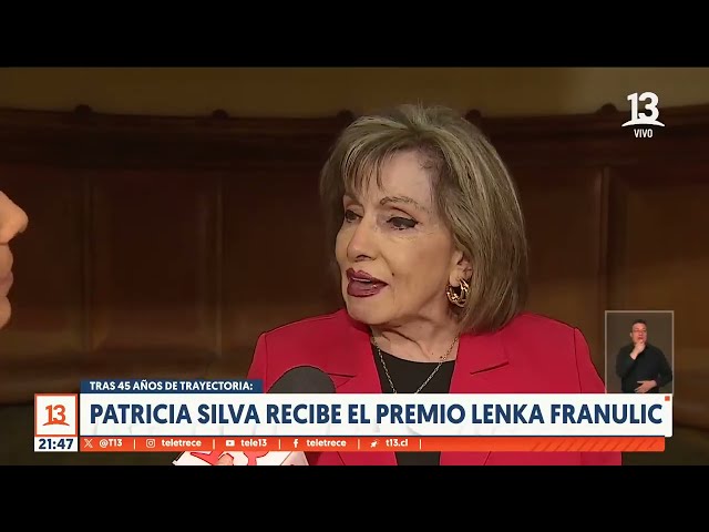 Tras 45 años de trayectoria: Patricia Silva recibe el premio Lenka Franulic